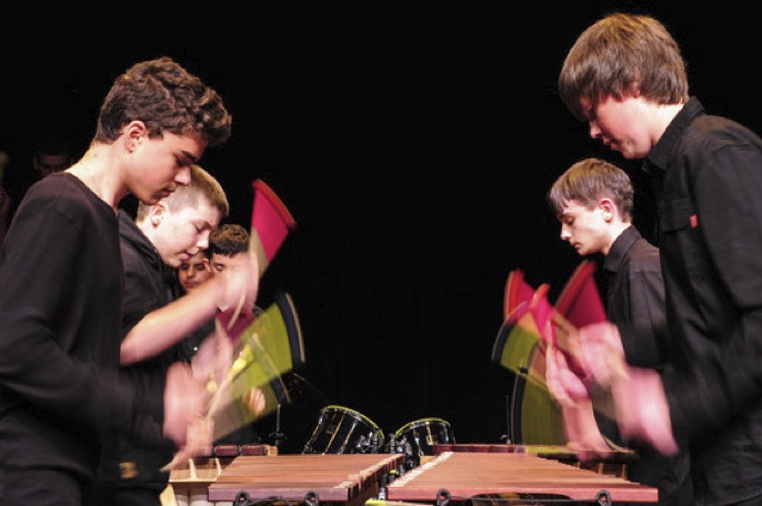 Members of the Brockton World Music Ensemble in concert